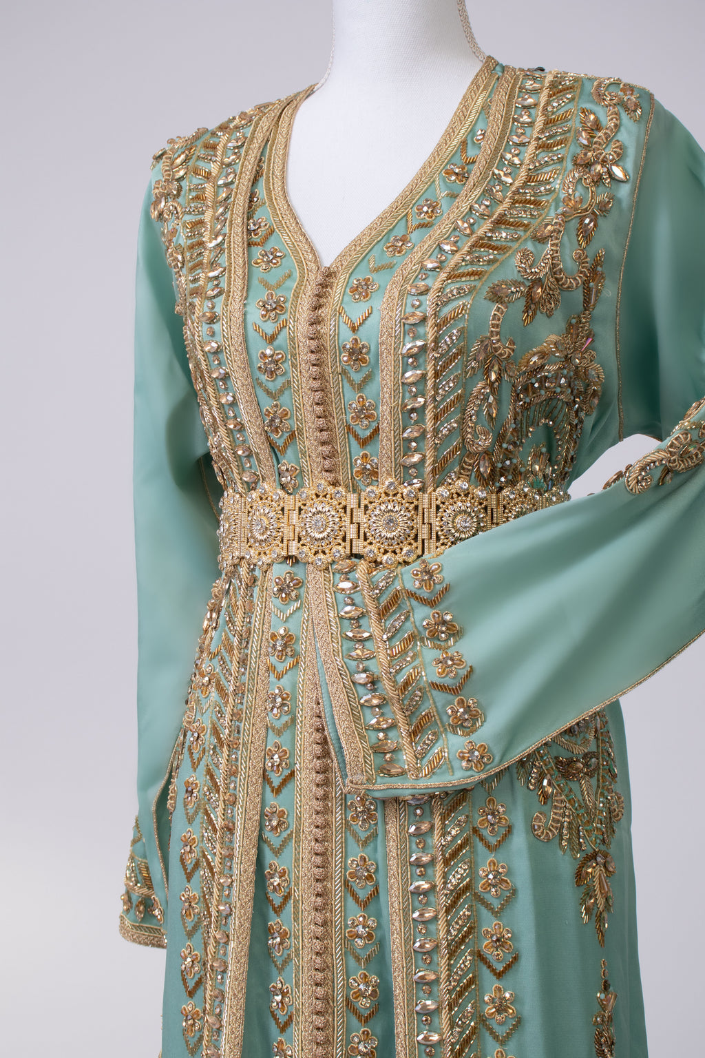 Jasmine Takchita — Aqua Green & Gold