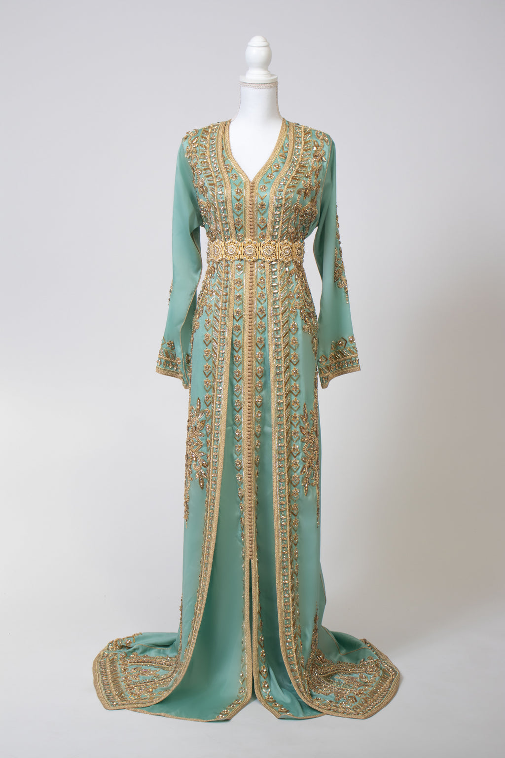 Jasmine Takchita — Aqua Green & Gold