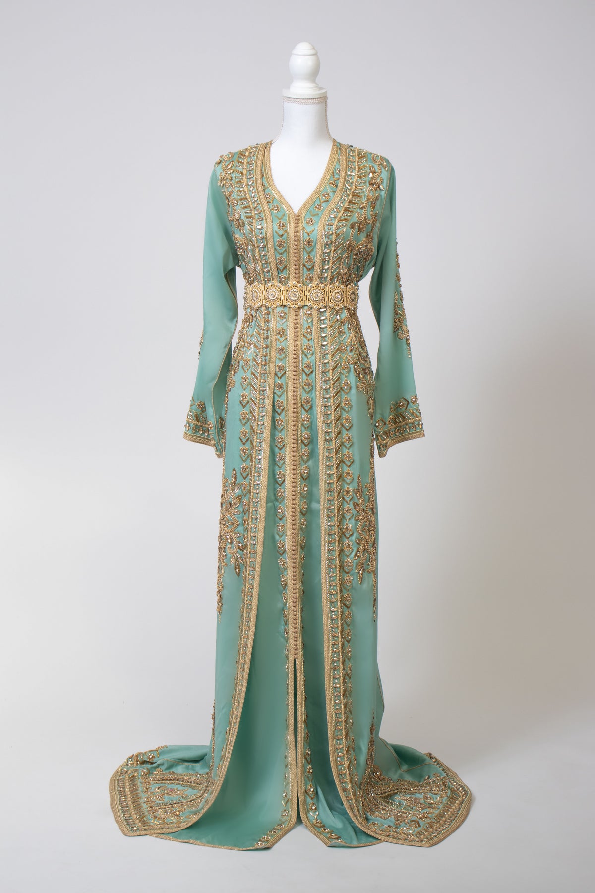 Jasmine Takchita — Aqua Green & Gold