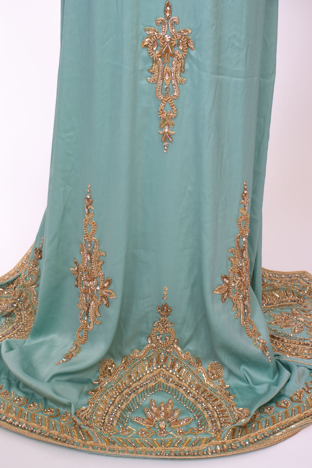 Jasmine Takchita — Aqua Green & Gold