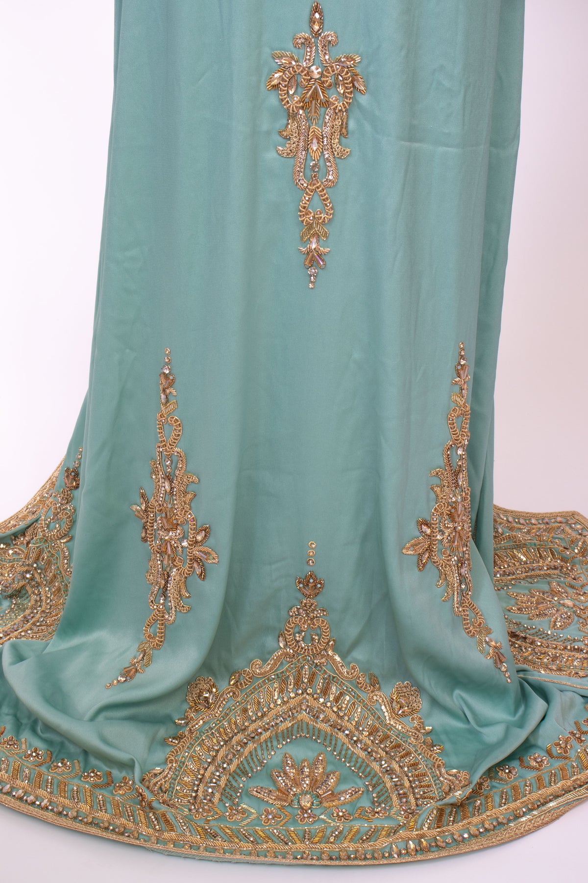 Jasmine Takchita — Aqua Green & Gold